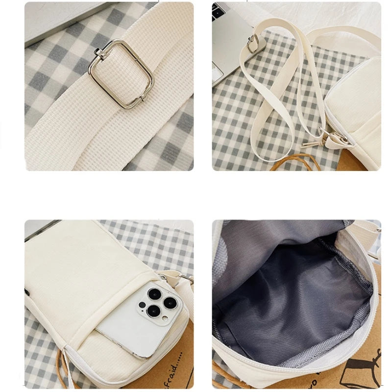 Mini Crossbody Bag Women's Fashionable Mobile Phone Bag All-match Vertical Handbag with Hanging Neck Coin Purse